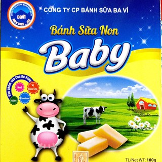 [Đặc Sản Ba Vì] Bánh Sữa Non Trẻ Em Hương Dâu 180g