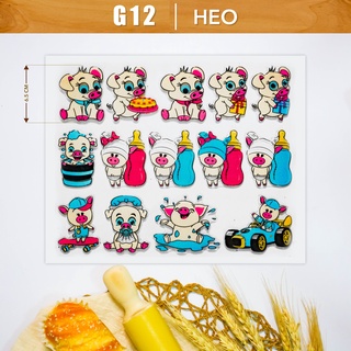 Hộp 10 khuôn socola in hình Heo thôi nôi - Chocolate mold Pig baby (MS G12) - Đồng Tiến Việt Nam