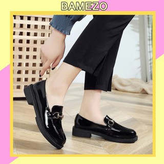 Giày oxford nữ Bamezo giày da đế mềm vintage ulzzang thời trang hàn quốc OX2
