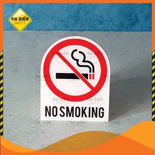 Biển báo An Điền Safety - Biển mica cao cấp NO SMOKING Cấm hút thuốc, Tặng miếng dán tường keo 3M (1)