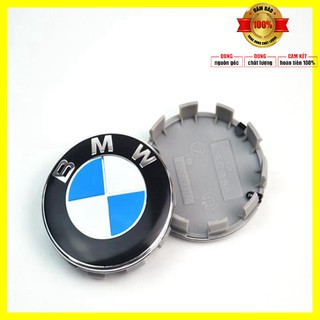 Logo chụp mâm, ốp lazang bánh xe ô tô BMW đường kính 68mm và 55mm Nhựa ABS