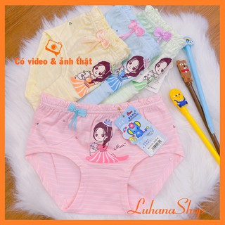 Combo 3 quần chíp cho bé gái loại tam giác chất liệu cotton an toàn hàng Quảng Châu cao cấp