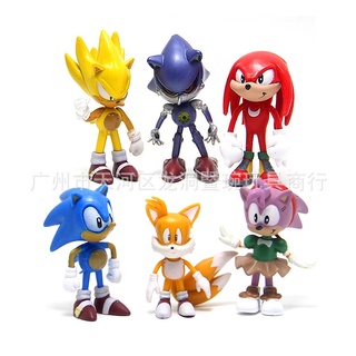 Bộ 6 mô hình búp bê nhân vật game Sonic dùng trang trí