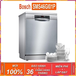 Máy rửa bát độc lập Bosch SMS46GI01P - Seri 4 , dung tích rửa 12 bộ chén bát ( Xuất sứ Ba Lan - BH 3 NĂM ) TGB
