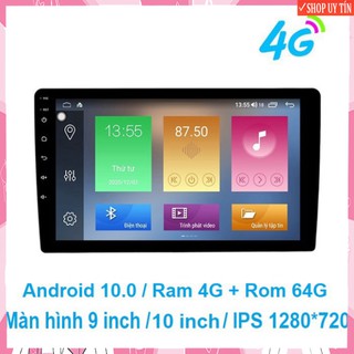 Sản Phẩm Màn hình DVD android màn hình Qled 9 và 10 inch. Hệ điều hành 10.0, 4G, Wifi, Ram 4G, Rom 64G - Hàng Cao Cấp .