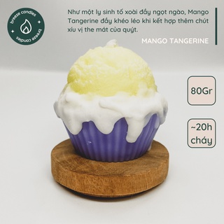[COMBO -5K] Nến thơm hương xoài mix quýt ngọt ngào - Cupcake MANGO TANGERINE - 80gr (~20 giờ đốt)