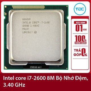 Cpu Intel Core i7 2600 4 nhân 8 luồng sockeet 1155 3.40 GHz - 3.80 GHz bóc máy