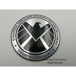 Decal dán tem dán xe logo Shield Vector thân đen nền trắng (8)