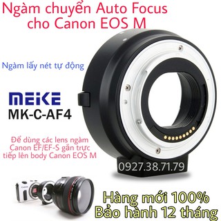 (CÓ SẴN) Ngàm chuyển Auto Focus Meike cho Canon EF-EOS M M1 M2 M3 M5 M6 M10 M50 M100 M200 M50 M50 Mark ii M6 Mark ii