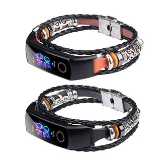 Dây đeo dạng bện kết hợp kim loại thời trang dành cho vòng đeo tay thông minh Huawei Honor Band 5/4
