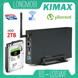 Kimax U35WF Ổ cứng mạng Nas Wifi, không cần Format HDD Download Torren, Tích Hợp AccessPoint