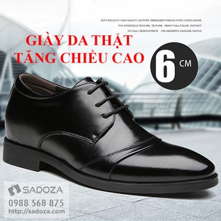 Giày tây nam da bò thật TĂNG CHIỀU CAO 6CM công sở lịch lãm trẻ trung GD66