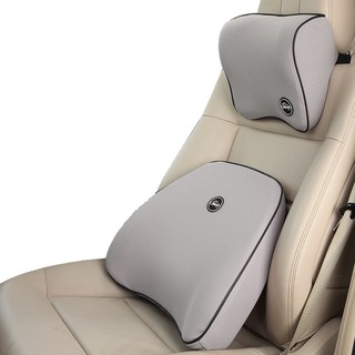 Tựa đầu và tựa lưng ghế ô tô cao su non JINGPIN 3D cao cấp (Đen - Kem - Cam - Đỏ -Xám) (4)