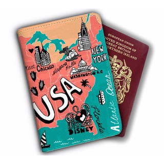 Ví đựng Hộ Chiếu/Passport Du Lịch Nam - Nữ ( in tên cá nhân ) TRAVEL TO AMERICA - LT048 STORMBREAKER