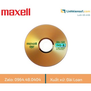 Đĩa trắng DVD-R Maxell 4.7GB loại tốt Xuất xứ Đài Loan (SL: 1 cái)