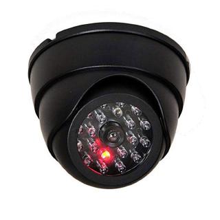 Mô phỏng ngoài trời An ninh giả vòm Camera giả với đèn đỏ nhấp nháy Đèn LED giám sát trong nhà ngoài trời