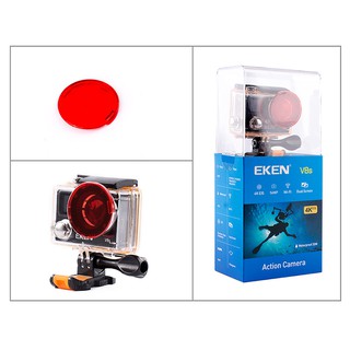 Kính lọc đỏ cho vỏ chống nước của camera hành trình eken H9r, camera hành trình eken h8r