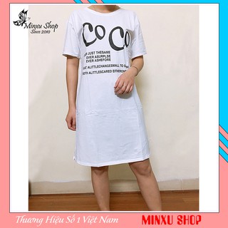 Váy Ngủ Đầm Ngủ Mặc Nhà Cotton Dáng Suông Minxu Shop - Chất Liệu Cotton Mềm Mịn Thoải Mái (Mã VA)