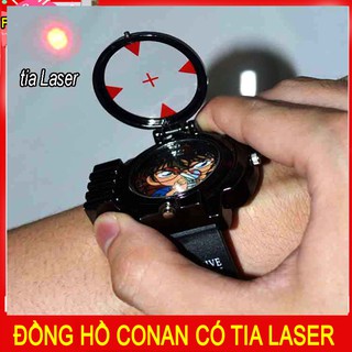 Đồng hồ trẻ em bé trai Conan đeo tay bắn laser