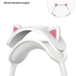 Vỏ bảo vệ hộp sạc tai nghe AirPods Max bằng silicon hình tai mèo dễ thương