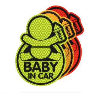 Decal phản quang BABY IN CAR