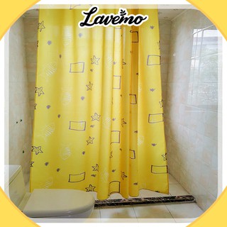 Rèm Phòng Tắm Cao Cấp Không Thấm Nước 100% Polyester Màu Vàng Đẹp 2x2m PT02