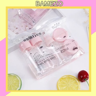 Bộ chiết mỹ phẩm Bamezo bộ mini Hàn quốc 7 món đa năng tiện lợi BC7