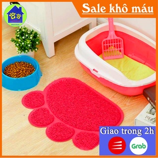Thảm lót vệ sinh chống rơi cát cho chó mèo hình bàn chân ( màu ngẫu nhiên) (1)