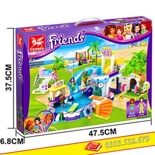 Bộ Lego Lắp Ráp Friends Bể Bơi Mùa Hè TM 3011A/550PCS (Chi Tiết). Xếp Hình Lego Đồ Chơi Trí Tuệ