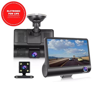 Camera hành trình ô tô 3 mắt X005 4 inch fullHD 1080p,camera sau chống nước-BM31 - BẢO HÀNH 6 THÁNG