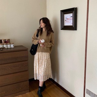 Chân Váy MiDi Hoa Nhí Ngọt Ngào Ulzzang phong cách Hàn Quốc