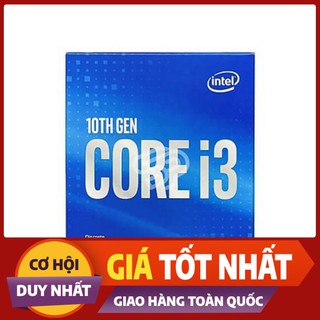 CPU Intel Core i3-10100F (3.6GHz turbo up to 4.3Ghz, 4 nhân 8 luồng, 6MB Cache, 65W) - Socket Intel LGA 1200 (New 100%)