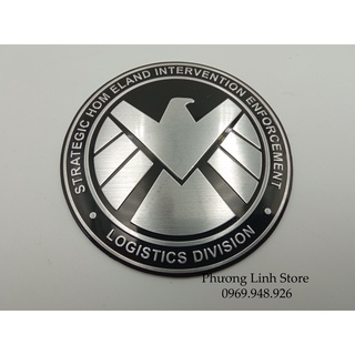 Decal dán tem dán xe logo Shield Vector thân trắng nền đen (9)