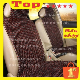 {Hàng chính hãng} Đệm lót ghế massage ô tô, xe hơi 100 phần trăn gỗ nhãn tự nhiên cao cấp (1)