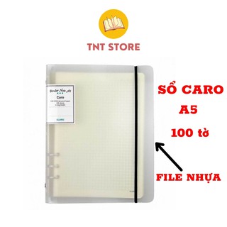 Sổ Caro Klong MS994, Sổ Còng A5 - 100 tờ, Vở Caro File Nhựa Kẹp Còng Có Thể Đổi Ruột