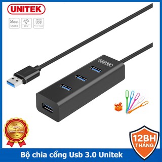 Bộ chia 4 cổng USB 3.0 Tốc độ cao Chính Hãng Unitek Y-3089