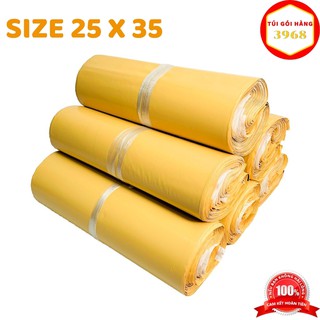 Túi gói hàng niêm phong cao cấp size 25 X 35 màu vàng Gold