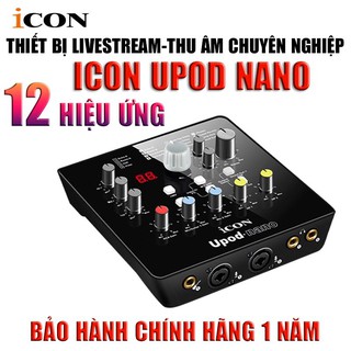 Sound Card thu âm icon nano, icon upod nano, BẢO HÀNH 12 THÁNG