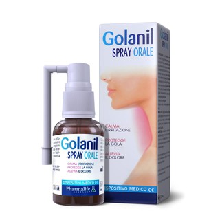 Golanil Spray Orale - Giúp giảm ho, viêm họng, nóng rát họng, thông họng tức thì cho bạn (Lọ 30ml)