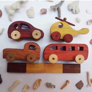 Set 4 xe ô tô gỗ đồ chơi cho bé an toàn bền đẹp hàng thủ công nghệ nhân lành nghề