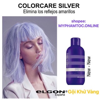 [ELGON] [CHÍNH HÃNG] Dầu gội tím silver shampoo khử ánh sắc vàng cho tóc tông sáng,xám khói,bạch kim,vv