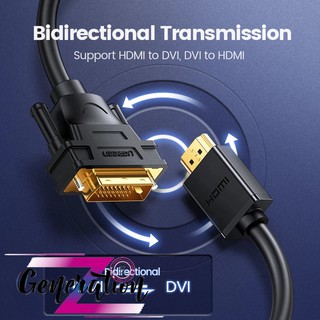 Cáp chuyển DVI (24+1) ra HDMI Ugreen - Cáp chuyển hai chiều HDMI to DVI 24+1 Ugreen