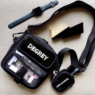 Túi đeo chéo Degrey unisex màu đen phản quang có video sản phẩm