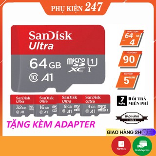 Thẻ nhớ sandisk 64GB /32Gb/16GB/8GB dùng điện thoại, máy ảnh - Thẻ nhớ tốc độ cao Class 10 Ultra 667x 100MB/s -BH 5 năm
