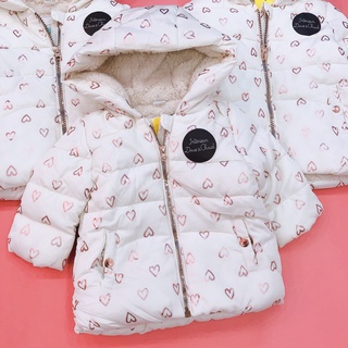 Áo phao lót lông cho bé, áo khoác cho bé gái hàng xuất dư mặc mùa đông siêu ấm ZG Boutique size từ 6 tháng đến 3 tuổi
