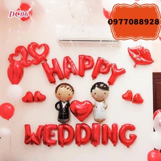 Set Bóng Trang Trí Phòng Cưới 💞 Free Ship💞 Happy Wedding Nhiều Mẫu