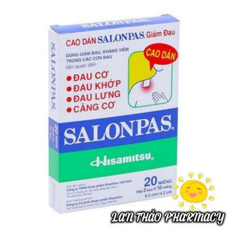Miếng dán giảm đau nhanh chóng Salonpas Hisamitsu (20 miếng/hộp)