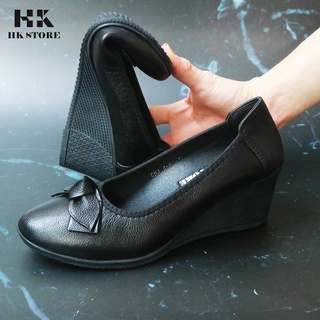 Giày xuồng nữ trung niên 👑 HK.STORE 👑 da bò cao cấp đế cao su tự nhiên 100% cực mềm cực êm chân tôn dáng và lịch sự