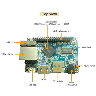 Máy tính nhúng Orange Pi One H3 Quad-core Cortex-A7 RAM 512MB / 1GB LAN 100M