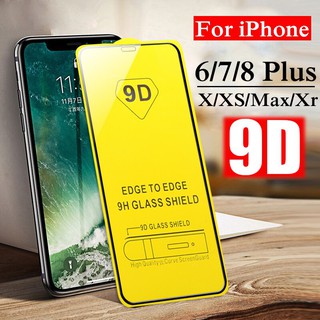 Miếng dán cường lực 9D full màn cho iPhone 6 6S 6 Plus 6s Plus Iphone 7 8 7 Plus 8 Plus Iphone X XS XR XS Max